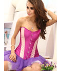 Classic Purple Corset with Pink Stripe