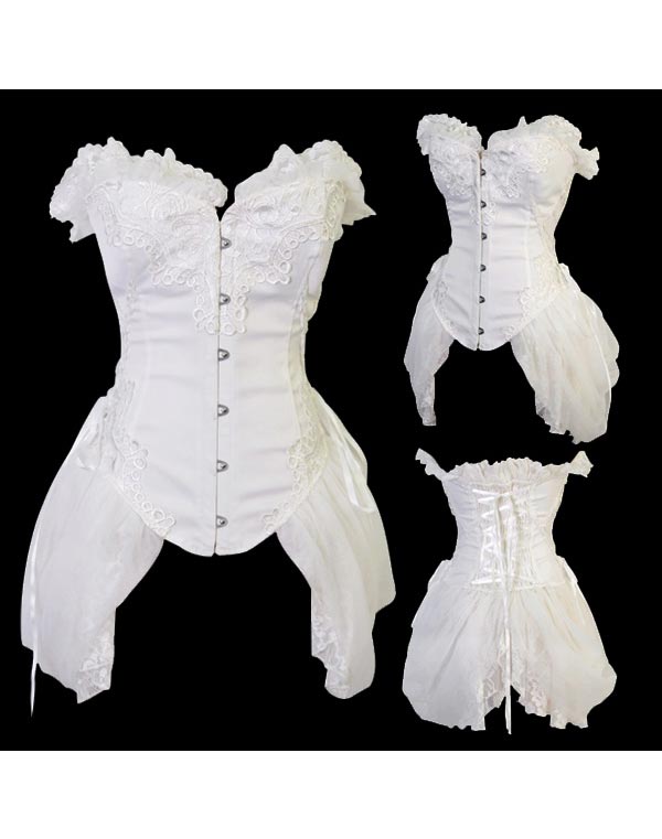 Burlesque White Bustier