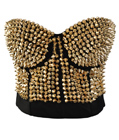 Studded Bustier Top Gold