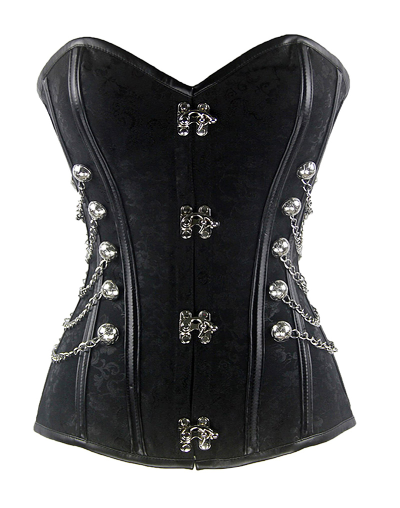 Exclusive Metal Boned Corset Black