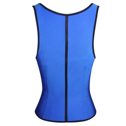 Latex Rubbber Steel Boned Body Shaper Blue