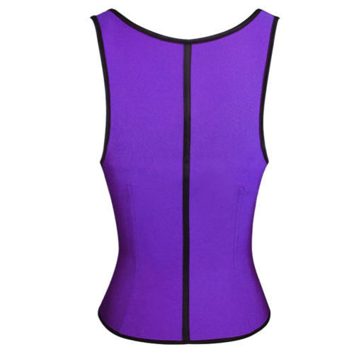 Latex Rubbber Steel Boned Body Shaper Purple