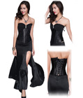 Hot Lady Bridal Satin Corset Black