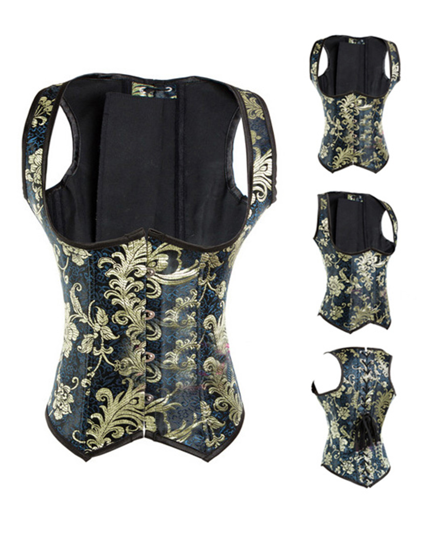 Gorgeous Brocade Vest Bustier Corset