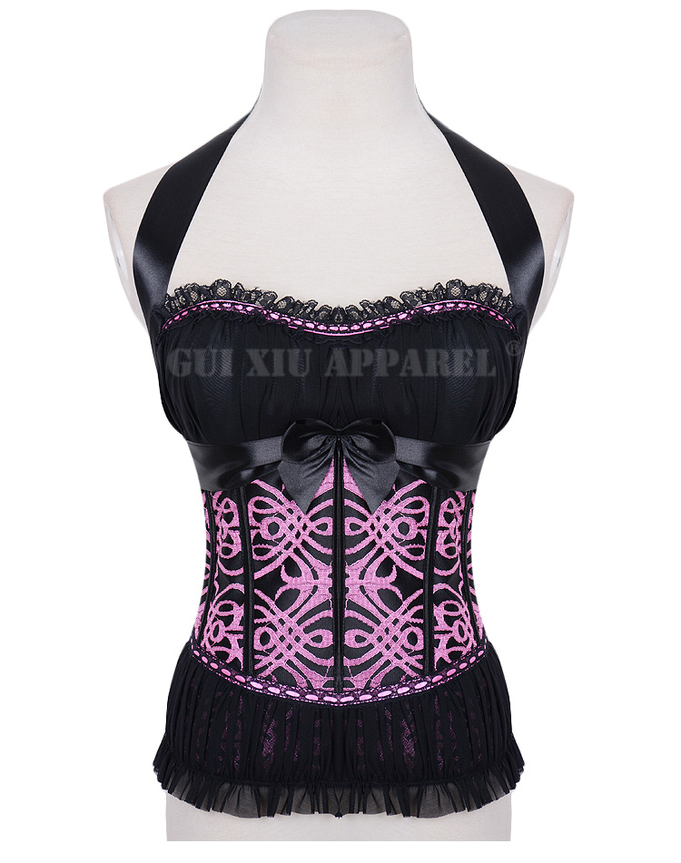 Noble Embroidery Bustier Corset Purple Wholesale Lingerie,Sexy