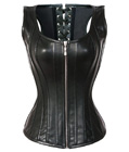 Steel Boned Faux Leather Corset