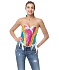 Rainbow Sequin Burlesque Corset