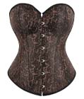 Brown Tapestry Strapless Corset