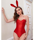 Bunny Corset Teddy Set Red