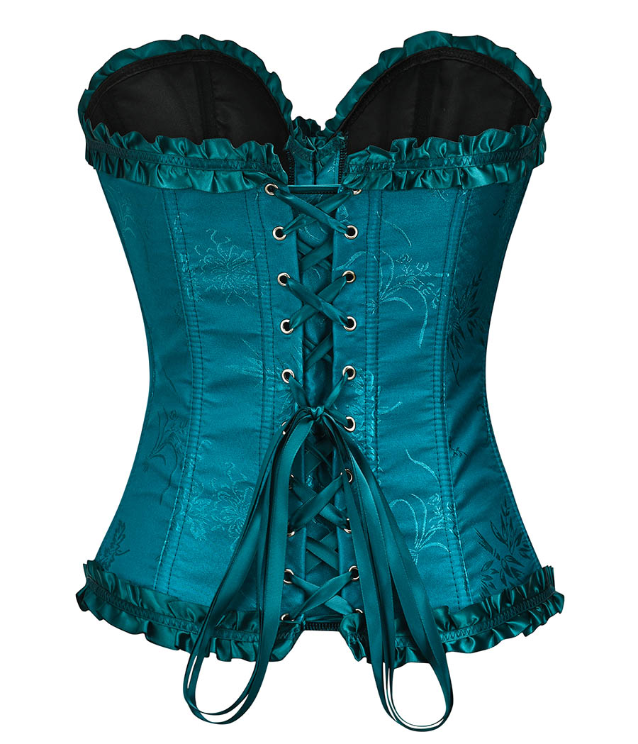 Brocade Curves Corset Blue