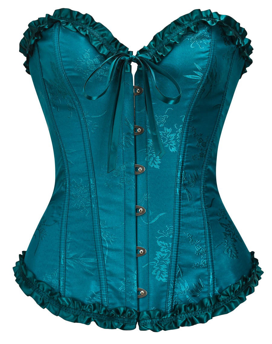 Brocade Curves Corset Blue