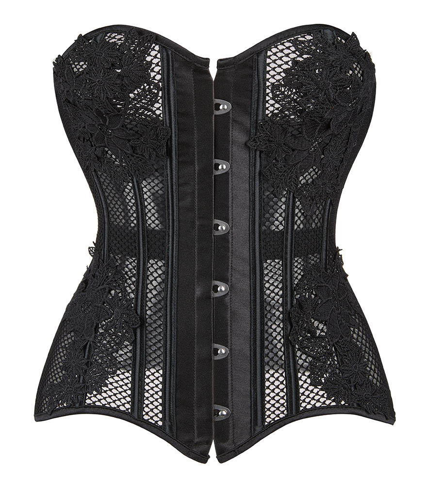 Floral Lace Embroidery Corset