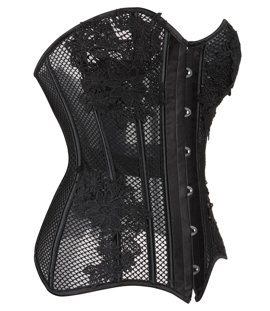 Floral Lace Embroidery Corset