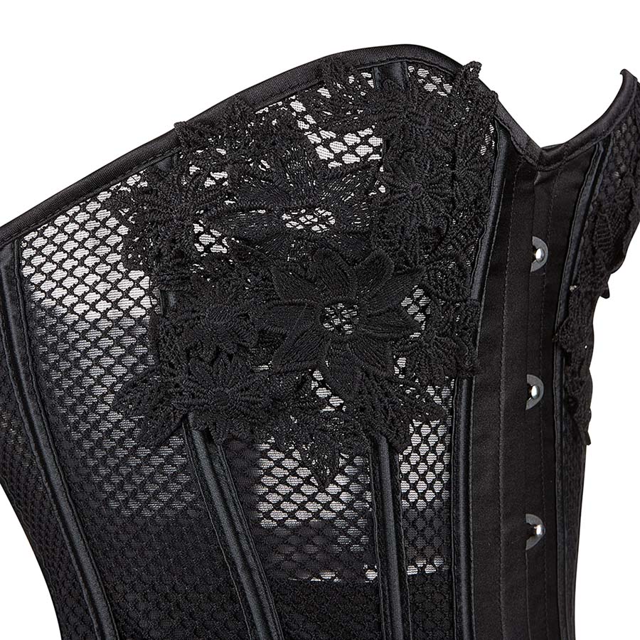 Floral Lace Embroidery Corset