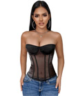 Black Mesh Corset Top