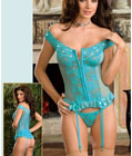 Pale Blue Gater Dress & G-string