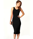 Elegant Slim Backless Dress Black