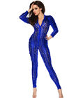 Punk Wetlook Jumpsuit Blue