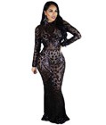 Maxi Long Sequin Dress Black