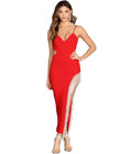 Slit Maxi Dress Red