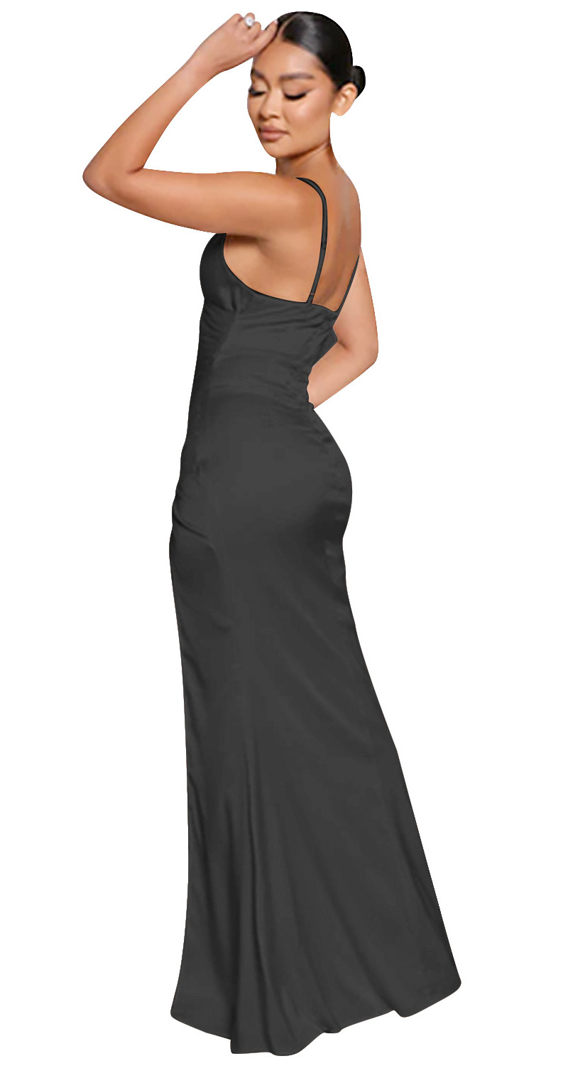 Satin Gown Black