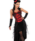 Burlesque Babe Adult Costume Red