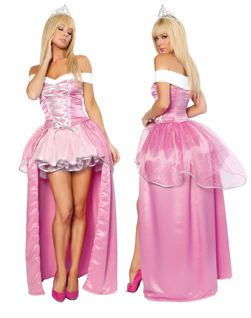 Deluxe Sleeping Beauty Costume With Crown