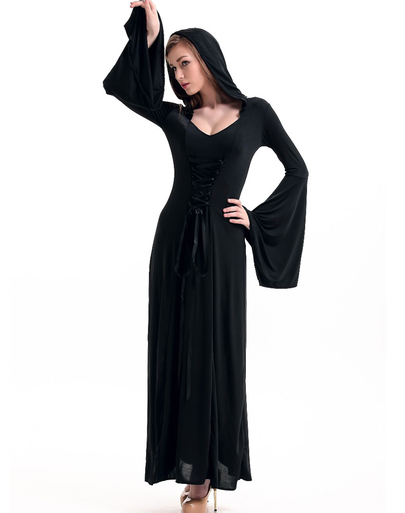 Hooded Robe Costume Black