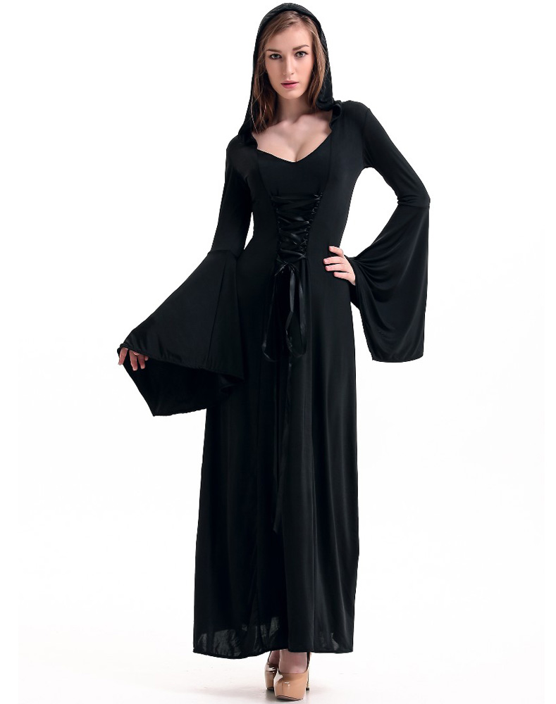 Hooded Robe Costume Black