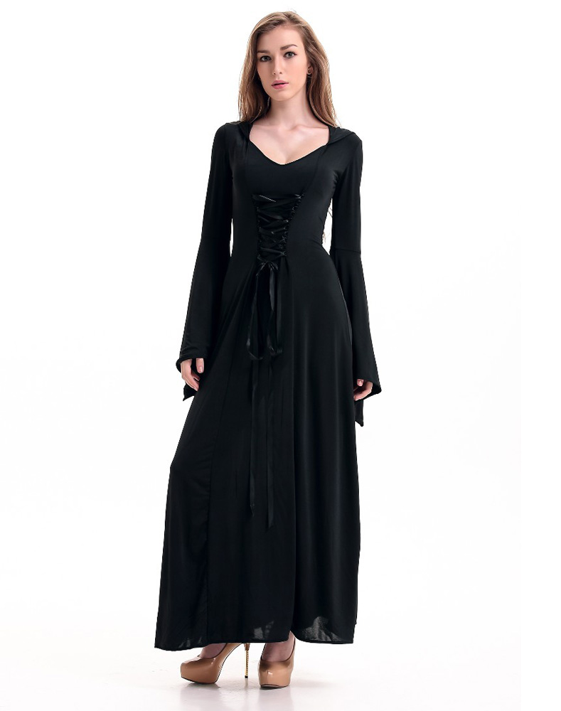 Hooded Robe Costume Black