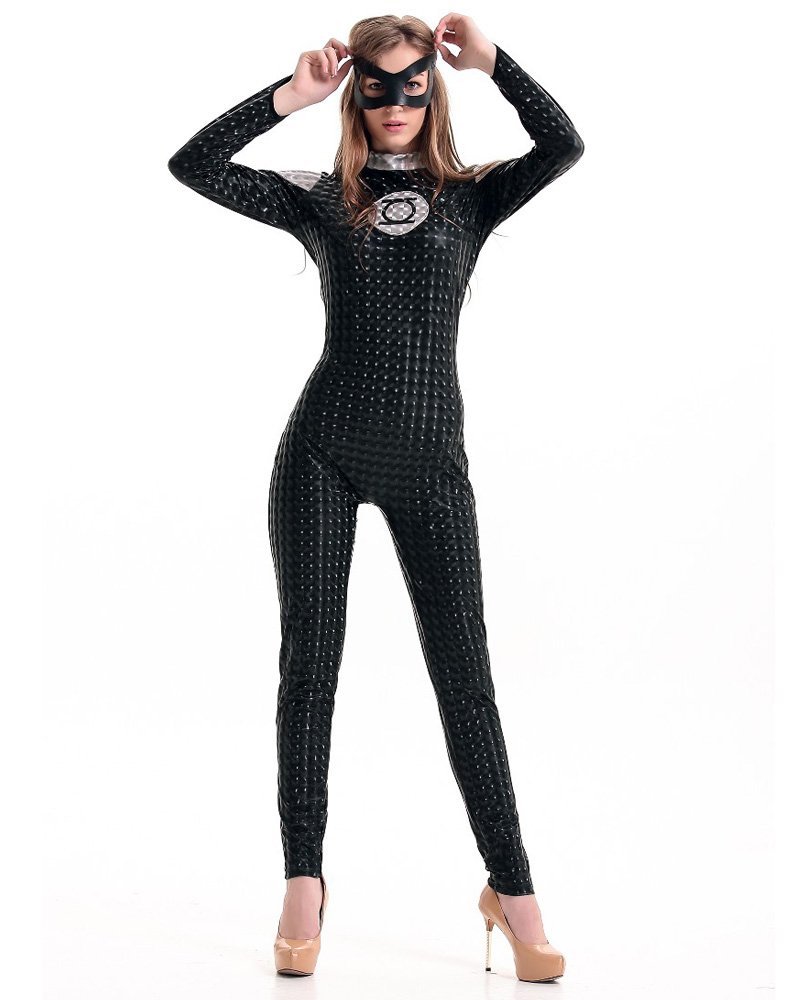 Deluxe Black Super Hero Costume