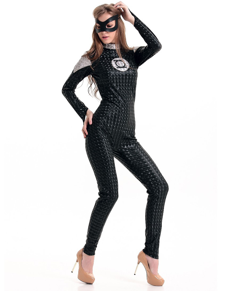 Deluxe Black Super Hero Costume