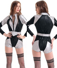 Silver With Black Romper Costume