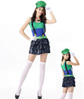 Mario Luigi Plumber Sequin Costume Green