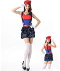 Mario Luigi Plumber Sequin Costume Red