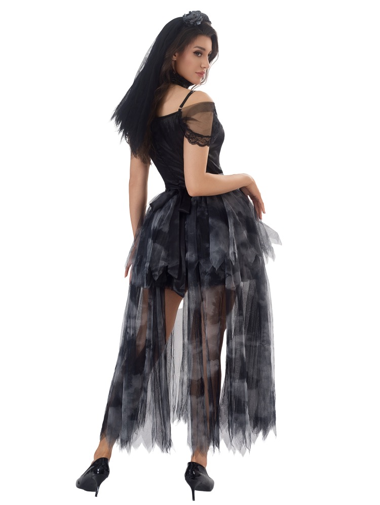 Zombie Bride Costume Black