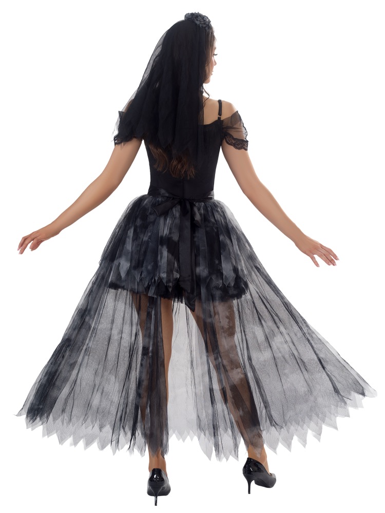 Zombie Bride Costume Black