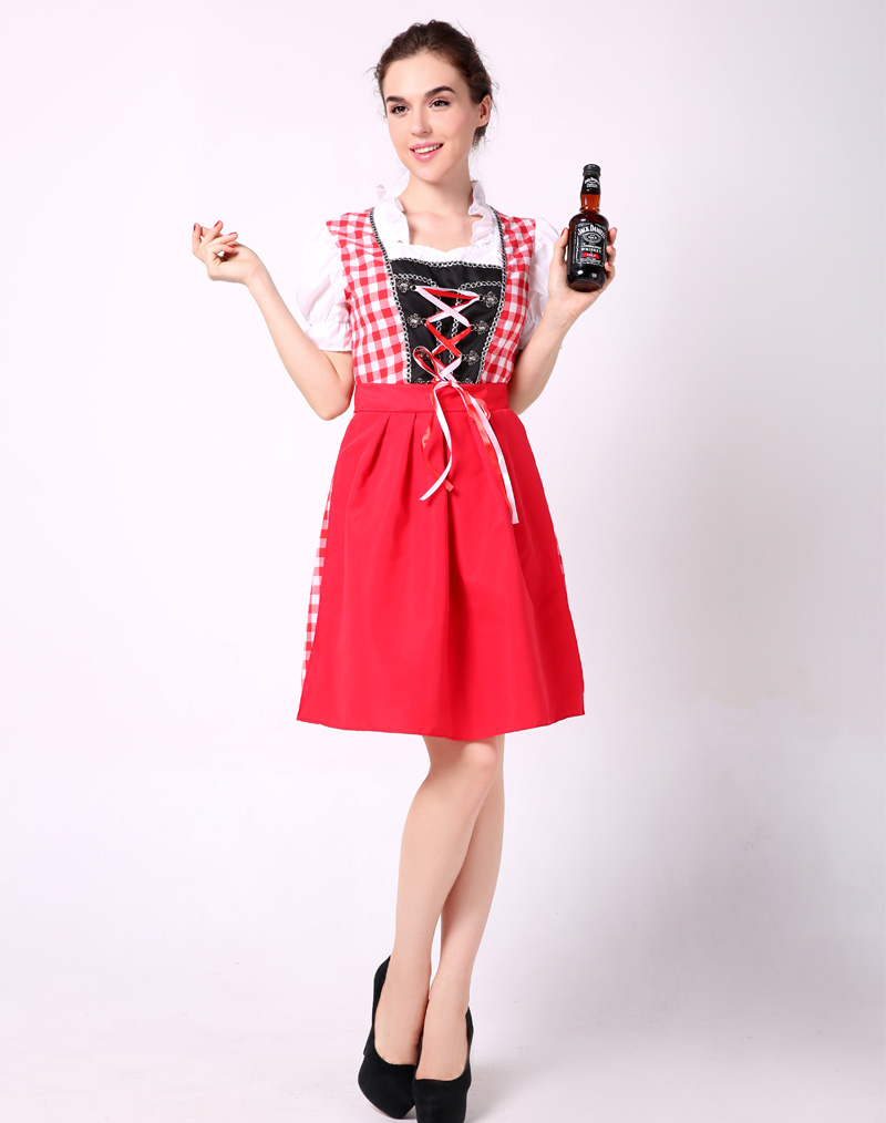 Plaid Classic Beer Girl Costume