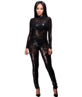 Sequins Bodycon Jumpsuit Black