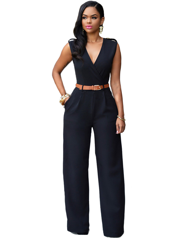 Slim Fit Elegant Jumpsuit Black