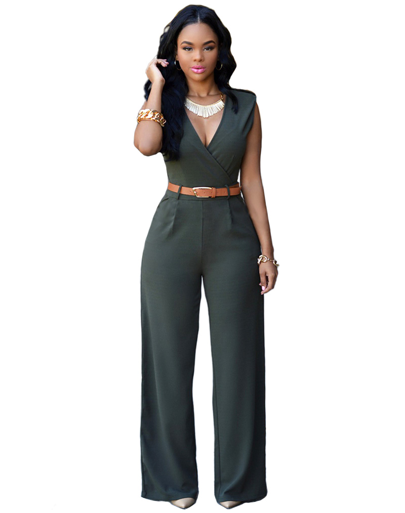 Slim Fit Elegant Jumpsuit Grey