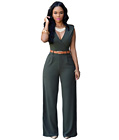 Slim Fit Elegant Jumpsuit Grey