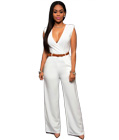 Slim Fit Elegant Jumpsuit White