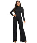 Casual Sheath Jumpsuit Black