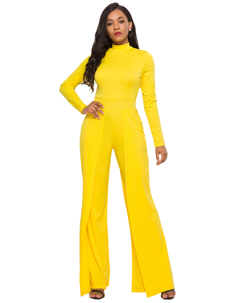 Casual Sheath Jumpsuit Yellow