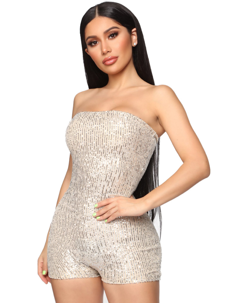 Sequinned Bodycon Romper