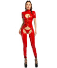 Dangerous Girl Wetlook Catsuit Red