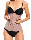 Zipper Buckles Mesh Corset Purple