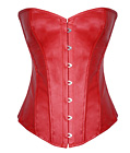 Leather Strapless Corset Red