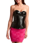 Pieced Pleather Corset